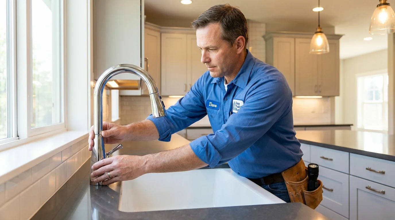 Kitchen faucet installation by Johns Plumbing LLC in Depue